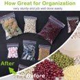 thumbnail image 3 of 100Pcs Reusable Zip Lock Clear Plastic Sealing Packaging Bags For Candy Nut Food Storage(10*15CM), 3 of 5
