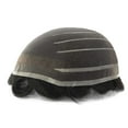 thumbnail image 4 of 8x10in Fine Welded Mono with 1cm Apart Stitching All Over 100% Human Hair Replacement Soft Mens Toupee Natural Look, 4 of 10