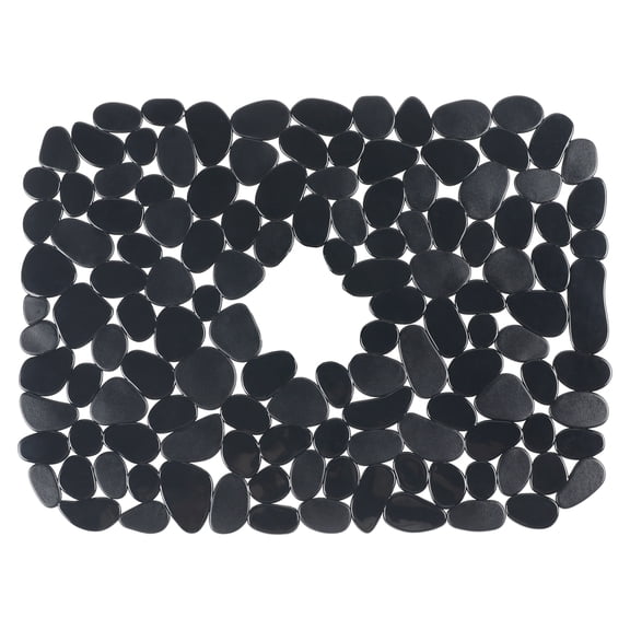 Pebble Sink Mat for Stainless Steel Sinks, Sink Protectors for Kitchen Sink, Dish Drying Mat for Dishes Black 15.7*11.8 inch