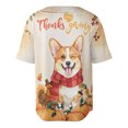 thumbnail image 2 of Happy Thanksgiving Corgi with Turkey Pumpkins Autumn Vibes All Over Print 3D Baseball Shirt Welsh Corgi Dog Lover Gifts Idea Softball Sport - 12018, 2 of 6