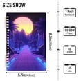 thumbnail image 2 of FORMRS 1-Subject Spiral Notebook 8" x 5" College Ruled 60 Refillable Sheet A5 Hard Cover, 2 Pack, Blue Road, 2 of 7