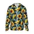 thumbnail image 2 of Lsque Blue Batterflies Sunflower UPF 50+ Lightweight Sun Protection Men's Women's Long Sleeve Shirt, Hoodie Performance -Large, 2 of 9