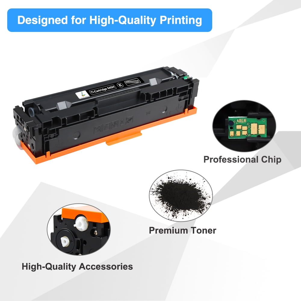Cartridge 045H CRG 045 Toner Cartridges Compatible for Canon 045 045H MF634Cdw Toner for Canon Color ImageCLASS MF634Cdw MF632Cdw LBP612Cdw MF632 LBP612 Printer Ink (B/C/Y/M, 4-Pack)