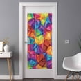 thumbnail image 2 of Colorful Geometric Window Privacy Film, Modern Rainbow Ombre Abstract Art Static Cling UV Sun Blocking Tint Film Heat Control Windows Films for Bedroom Bathroom, Window Stickers 35.4"x78.7", 2 of 7