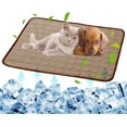 thumbnail image 1 of Dog Self Cooling Mat Pet Washable Summer Cooling Pads Cooling Blanket Hot Weather Sleeping Kennel Mat,Ice Silk Sleep Mat Pad Non-Toxic Breathable Sleep Bed Beach for Large Dogs Cats Animal No Water, 1 of 7