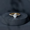 thumbnail image 6 of Rosec Jewels Pear Shaped Lab Diamond Engagement Ring with Side Stones - 6x8 MM - EF-VS Quality, 18K Yellow Gold, US 12.50, 6 of 9