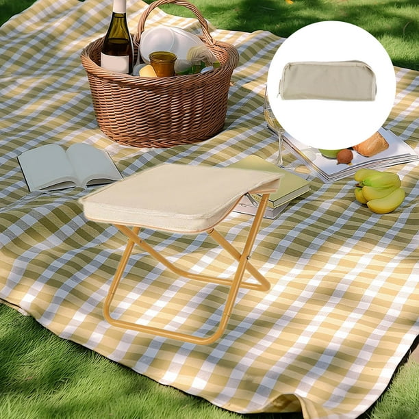Fiudx Taburete Portátil, Silla Plegable Compacta, Asiento Pequeño y Resistente, Diseño Ligero de Tela Oxford, Ideal para Acampar Al Aire Libre, Ideal para Viajes y Senderismo, Incluye Bolsa de Almace