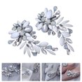 thumbnail image 3 of 1 Pair Rhinestone Shoe Clips Shoe Charms Wedding Shoe Decorations Bride Shoe Clips, 3 of 7