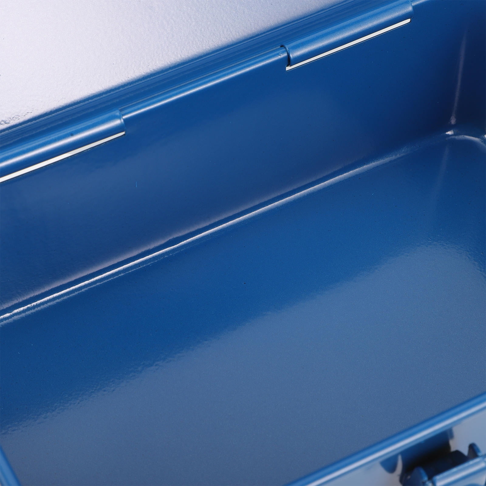 UPOUART Trunk Tool Box for Vehicle Storage Blue Metal Tool Case 1Pcs