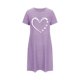 thumbnail image 4 of Camisón corto de mujer, vestido de largo medio con estampado de moda, camisón corto extragrande de mujer, camisón de manga corta con estampado de pecho a la moda, camisón de mujer, 4 of 6