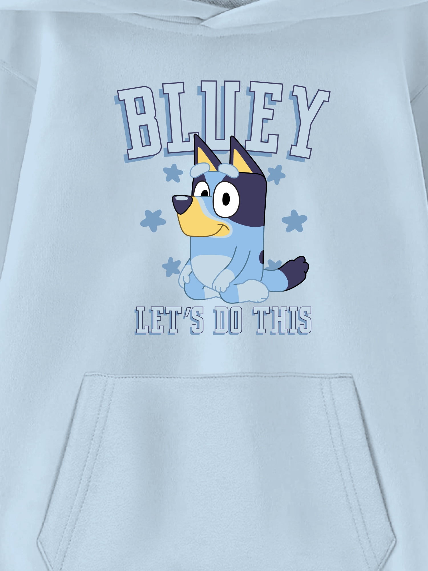 Bluey Kids Graphic Fleece Hoodie with Long Sleeves, Sizes 6-18