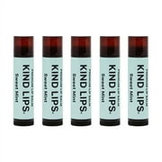 Kind Lips Lip Balm, Nourishing Soothing Lip Moisturizer for Dry Cracked Chapped Lips, Made in Usa With 100% Natural USDA Organic Ingredients, Sweet Mint Flavor, Pack of 5
