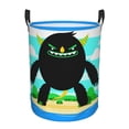 thumbnail image 1 of ZICANCN Illustration Monster Chilling Laundry Basket Organizer - Dirty Clothes Hamper for Bathroom Kids Girls Boys Laundry Hamper Small, 1 of 8