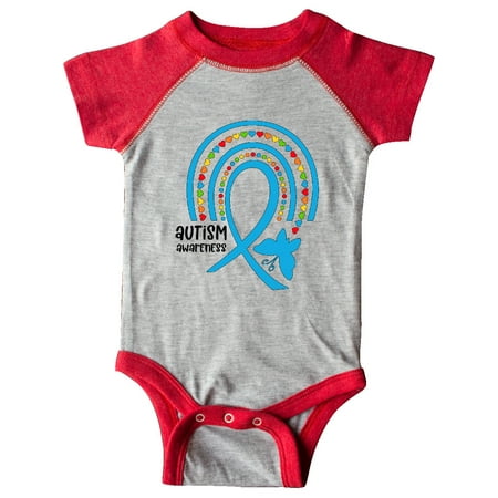 

Inktastic Autism Awareness Ribbon Rainbow and Butterfly Gift Baby Boy or Baby Girl Bodysuit