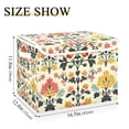 thumbnail image 5 of Yayeee Collapsible Cube Storage Bin with Lid Fabric Closet Decorative Basket with Handles, Beige Floral, 5 of 7