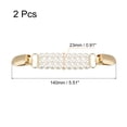 thumbnail image 2 of Unique Bargains 2 Pack Sweater Clips Cardigan Collar Clips Faux Pearl Dress Clips Back Cinch Clips for Women(White), 2 of 6