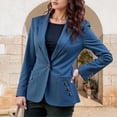 thumbnail image 4 of Casual Blazers for Women 2025 Long Sleeve Notch Lapel Collar Button Slim Fit Business Casual Work Office Jacket, 4 of 6