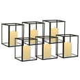 thumbnail image 2 of Juego de portavelas Phosphor Small Glass Hurricane Black, 6 piezas, 2 of 7