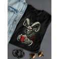 thumbnail image 3 of Krampus Coffee Horror Christmas Holiday Women's T-shirt, 3 of 4