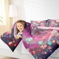 thumbnail image 4 of Homewish Girls Pink Axolotl 3 Pieces Queen Comforter Set,Cartoon Animal Ultra Soft Bedding Sets,Bling Gradient Glitter Bedding Comforter Set,Ultra Soft Home Decor,Reversible, 4 of 8