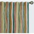 thumbnail image 2 of Vargottam Cotton Curtains for Windows - 3-in-1 Rod Pocket/Back Tab Short Window Drapes - Light Filtering Cotton Canvas Panels - Set of 2, 52"x63" - Stripe Print (Multicolor), 2 of 8