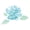 Blue Green Flower, variant on DAKIMOE 2PCS Makeup Bag Travel Toiletry Bag Cosmetic Bags Organizer Personalized Initial for Birthday Christmas Girl Women Girlfriend Teacher Valentines Day Gifts