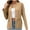 Khaki, variant on Lovskoo 2024 Blazers for Women Business Casual Pockets Versatile Lapel Long Sleeve Turndown Collar Button Blazer White