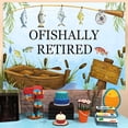 thumbnail image 2 of Fishing Retirement Party Decorations, Ofishally Retired Party Backdrop, Gone Fishing Retirement Party Decorations, Happy Retirement Party Photo Background for Fisherman (7x5ft), 2 of 6