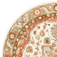 thumbnail image 5 of SAFAVIEH Trace Alexandreana Floral Bordered Wool Area Rug, Ivory/Red, 6' x 6' Round, 5 of 7