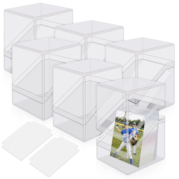 Estuches para cartas coleccionables acrílicas Mlikero, paquete de 6