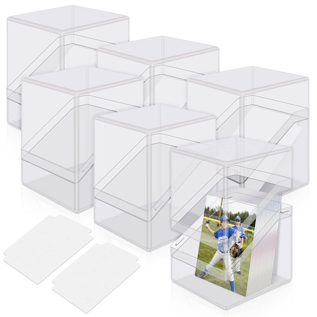 Estuches para cartas coleccionables acrílicas Mlikero, paquete de 6