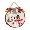 thumbnail image 3 of Letrero colgante de madera navideño, letrero decorativo para puerta con cuerda, letrero colgante para puerta de bienvenida para decoración de ventana Estilo A, 3 of 8