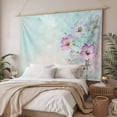 thumbnail image 3 of Pink Floral Tapestry for Bedroom Wall Hanging Tapestry, Spring Botanical Pastoral Vintage Country Ceiling Backdrop Tapestries Poster Blanket Wall Decor for Teens Room Living Room Dorm 59" x 90", 3 of 8