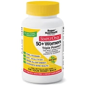 Super Nutrition Simply One Multi-Vitamin/Mineral Supplement 50+ Women Tablets, 30 Ct