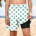 thumbnail image 2 of Zpanxa Boys Polyester Shorts Print Pattern with Double Layer Pockets Elastic Waistband Beach Sports Shorts 9 Years, 2 of 7