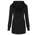 thumbnail image 2 of Chaqueta larga de invierno con capucha y cremallera para mujer, 2 of 4