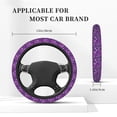 thumbnail image 3 of Susaid Purple Snowflakes Print Elastic Car Steering Wheel Cover, 15 Inches Breathable Vehicle Steer Wheel Protector, Universal for SUV, Truck, 3 of 6