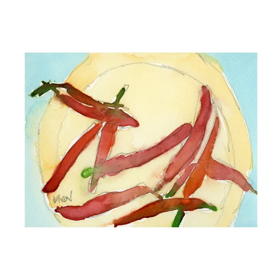 Samuel Dixon 'Peppers on a Plate II' Canvas Art