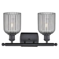 thumbnail image 2 of 516-2W-BK-G559-5SM Innovations Lighting Bridal Veil - 2 Light Bath Vanity-10 Inch Tall and 15 Inch Wide-Matte Black Finish-Light Smoke Glass Color, 2 of 3