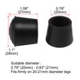 thumbnail image 4 of Round Rubber Leg Cap End Tips Cups Furniture Table Feet Cover Floor Protector 20mm 3/4" Inner Dia 14pcs, 4 of 7