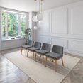 thumbnail image 5 of Juego de Comedor de Madera con 6 Sillas Tapizadas para 6 Personas, Mesa y Sillas para Comedor y Cocina, Midtown Concept Lisboa, Roble y Gris Oscuro, 5 of 5