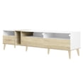 thumbnail image 3 of TV Stand with Modern Minimalist Style, Cable Holes / For Up to 80 - inch TVs, Storage in Living Room, 3 of 6