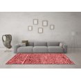 thumbnail image 3 of Ahgly Company Machine Washable Indoor Square Solid Red Modern Area Rugs, 5' Square, 3 of 4