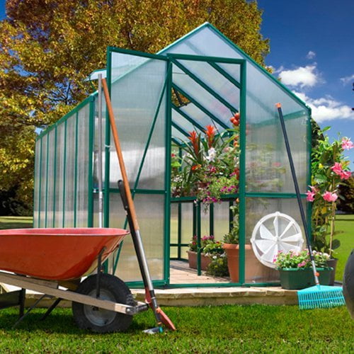 Easy Grow Greenhouse w Dual Door in Green by SYSTEMS TRADING CORPORATION