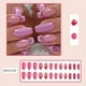 thumbnail image 2 of Uñas postizas cuadradas medianas con punta francesa y acrílico rosa brillante, 2 of 5