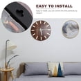 thumbnail image 3 of OUNONA Simple Hanging Clock Night Light Wood Square for Bedroom Living Room 1Pack 12 Inch, 3 of 4