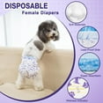 thumbnail image 2 of Female Dog Diapers - Disposable Doggie Diapers with Wetness Indicator, Puppy & Cat Diapers Super Absorbent, Fit for Female Dog in Heat or Incontinence, 20pcs (XXS, Mixed), 2 of 4