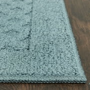 Mainstays Dylan Solid Diamond Olefin Blue Indoor Area Rug, 4 ft x 5 ft 4 in