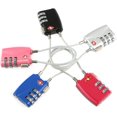thumbnail image 5 of Padlock Suitcase Lock Mini Luggage Locks Suitcase Luggage Locks Approved Locks Cable Lock Password Lock Luggage + Lock Set, 5 of 5