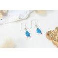 thumbnail image 2 of Elegant Teardrop Turquoise Inlay .925 Sterling Silver Earrings, 2 of 6